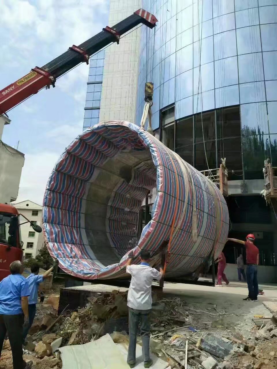 Acuario cilíndrico acrílico - instalación