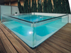 Panel acrílico transparente para piscina exterior sobre el suelo--leyu